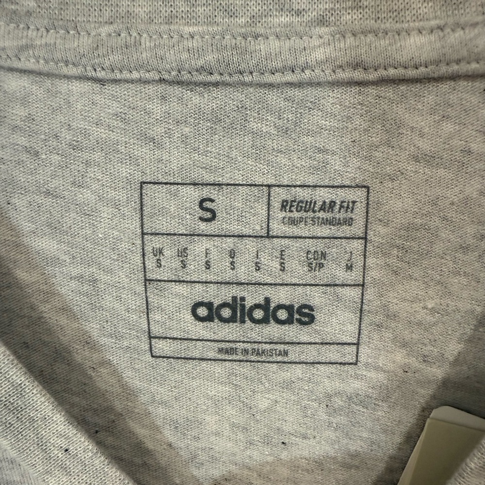 Adidas Logo Graphic T Shirt Mens Small Gray Sportwear Tee NWT - Picture 7 of 8